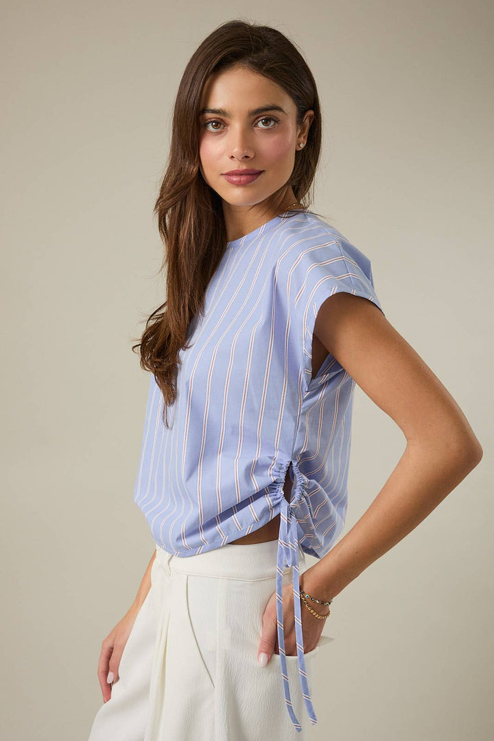 Alice Short Sleeve Boxy Stripe Top