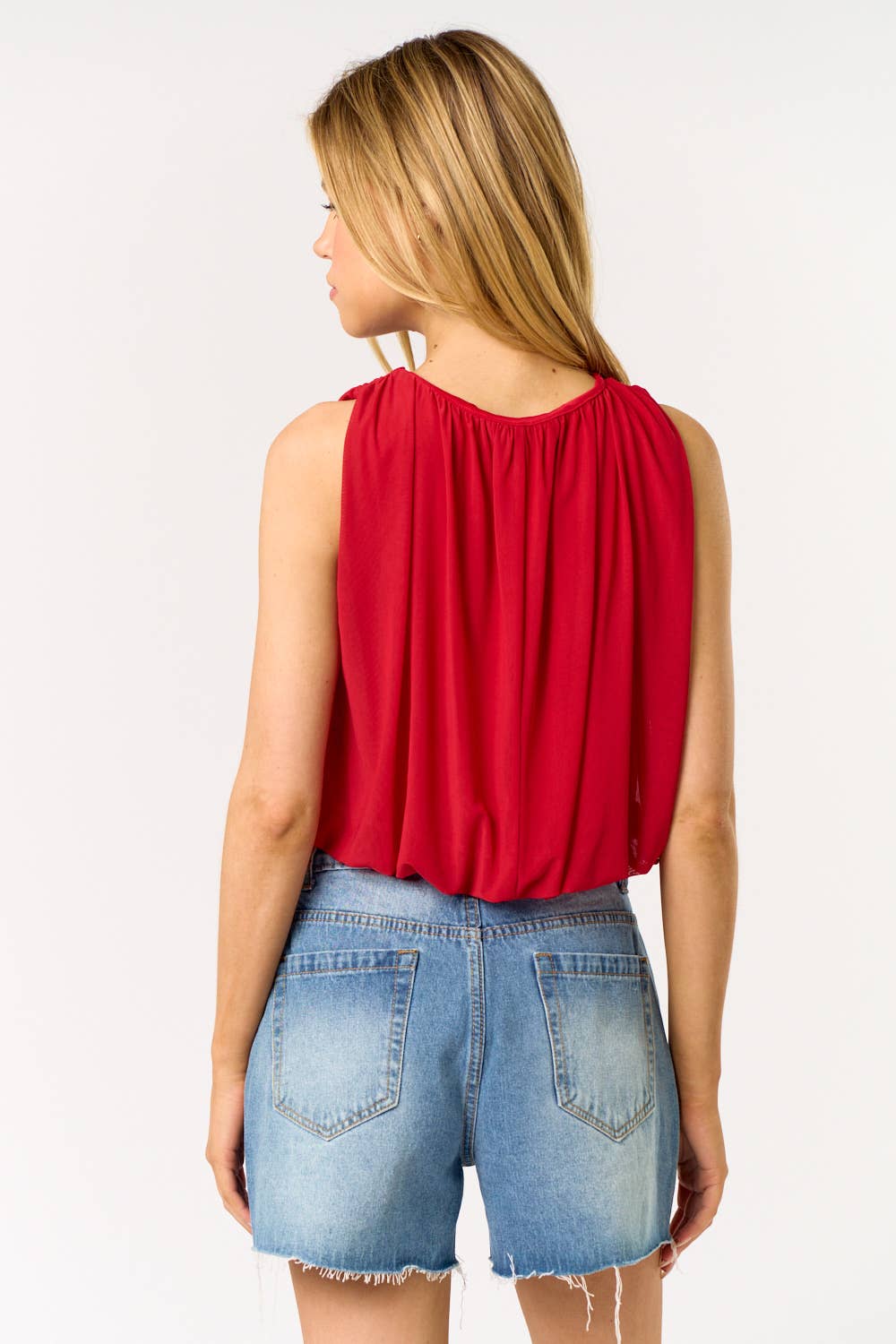 Mitsy Mesh Bubble Top