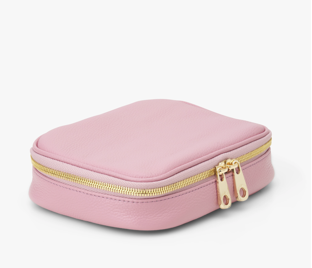 Isabella Leather Jewelry Case  - Rose