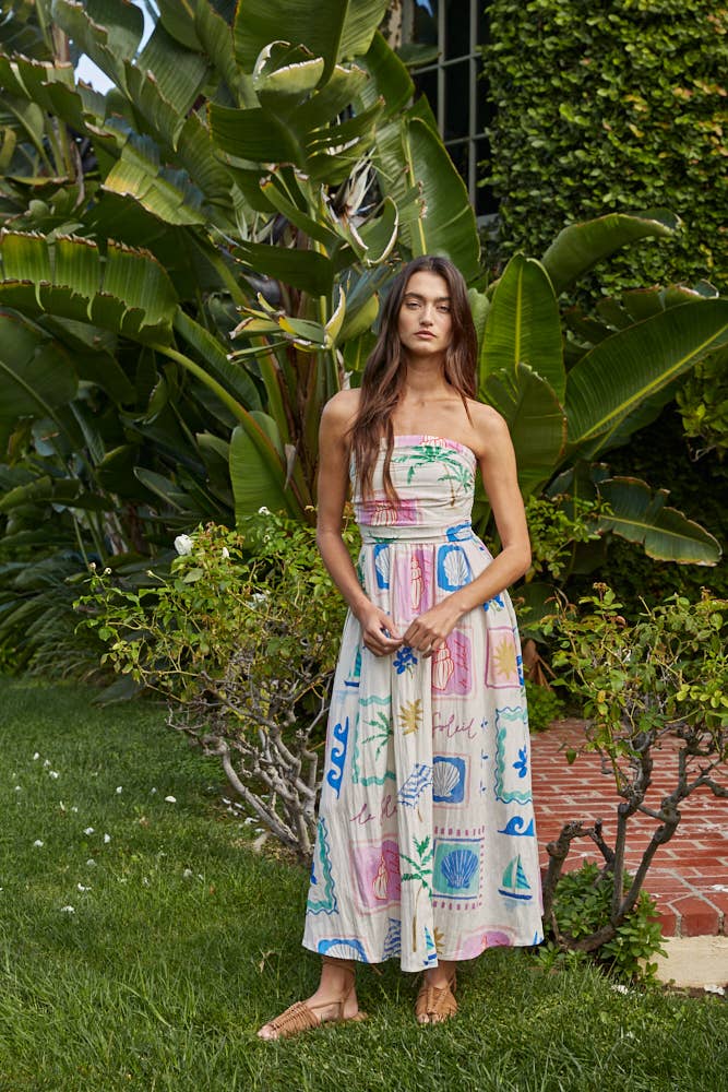 Oasis Strapless Midi Dress