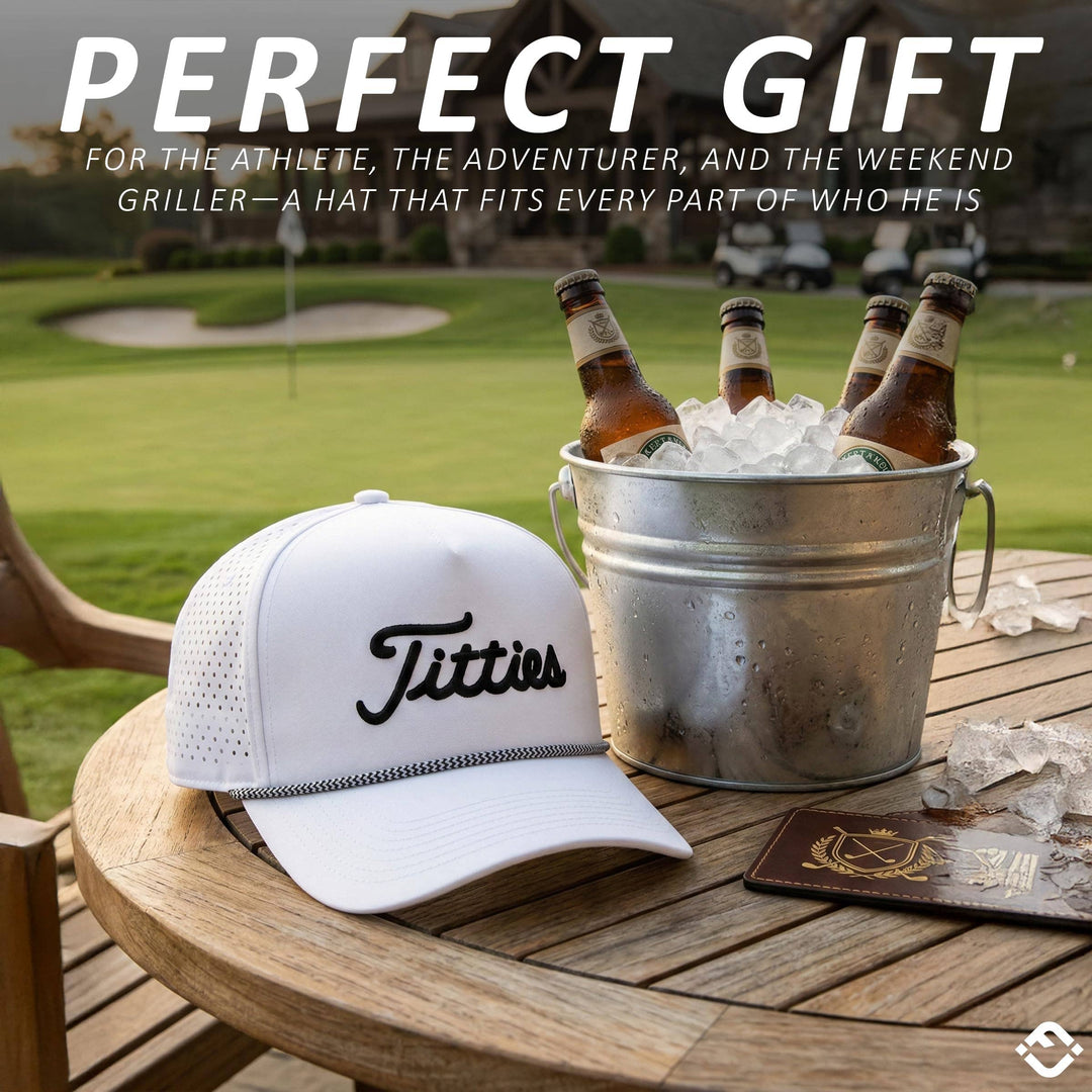 Titties Laser Cut Golf Rope Hat