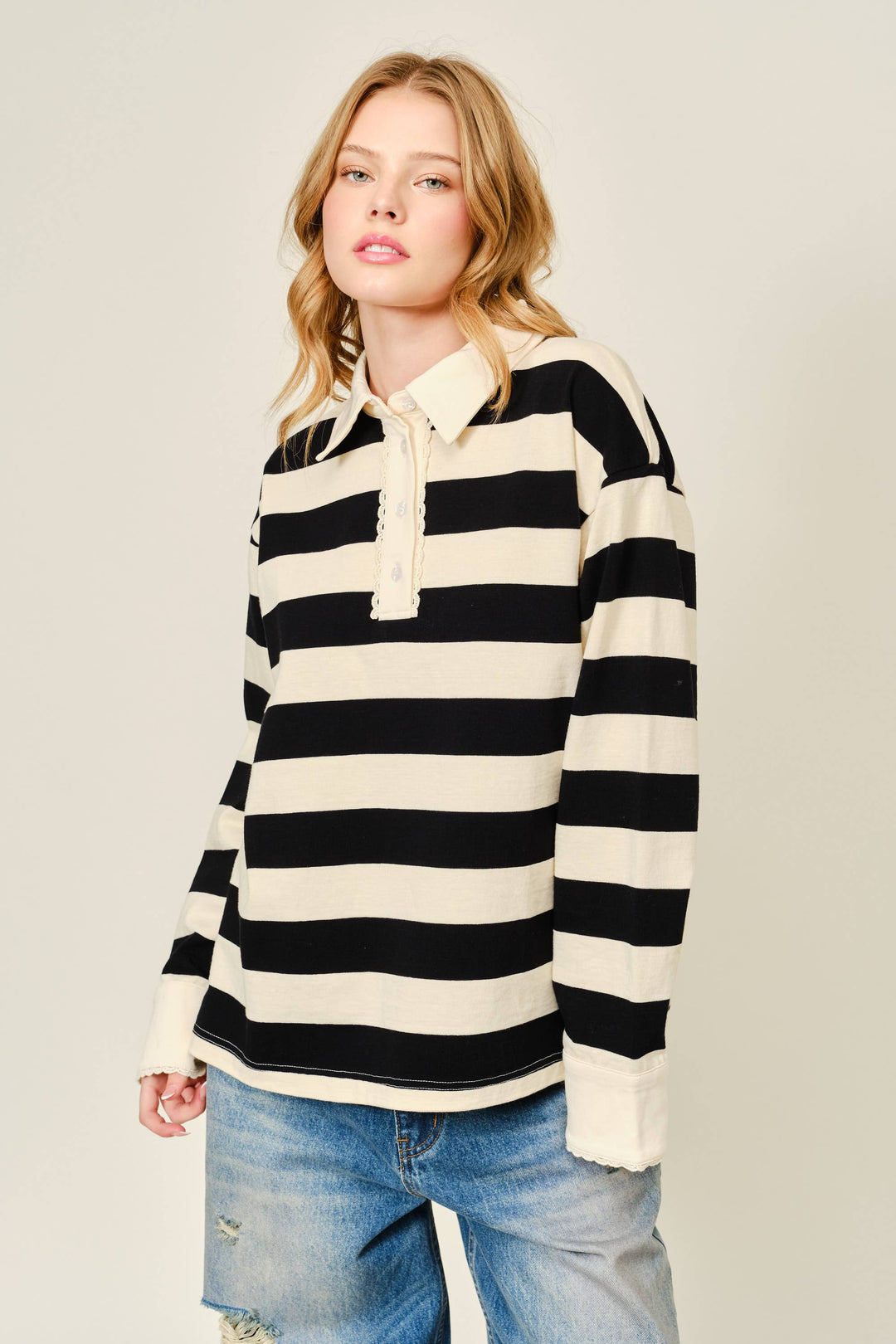 Phoebe Lace Trim Rugby