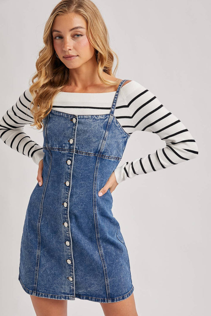 Trina Denim Buttondown Mini Dress