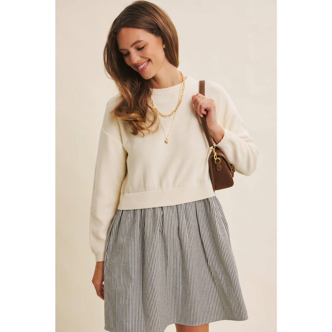 Autumn Bow Back Sweater Dress
