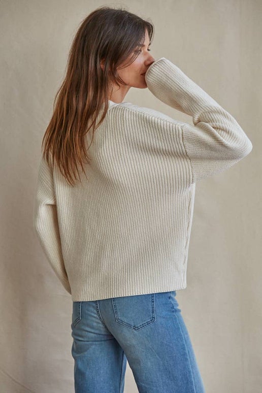 The Kacey Cardigan- Ivory