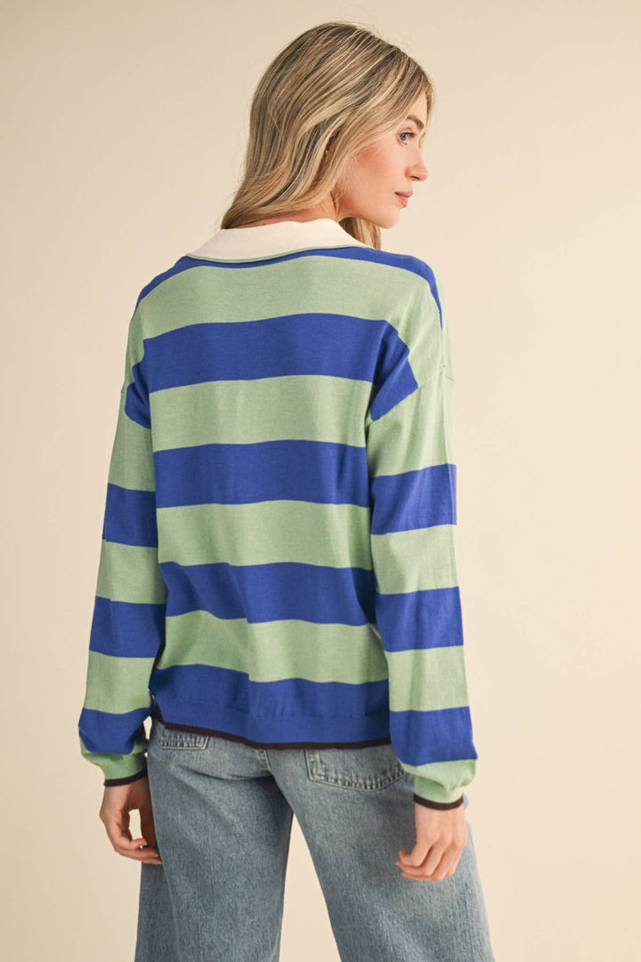 Monica Striped Rugby Sweater