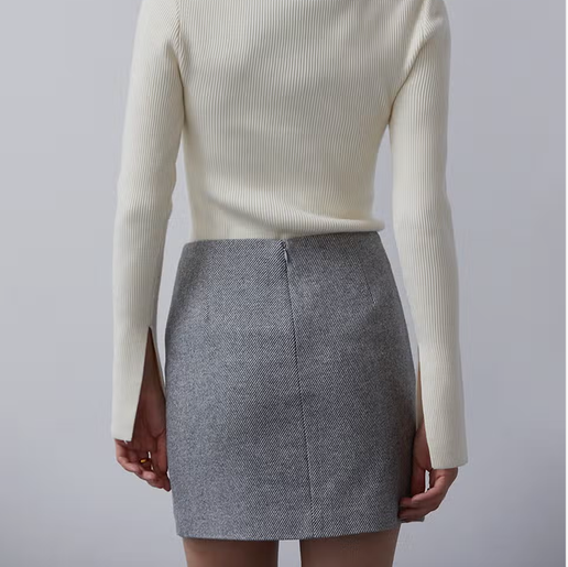 Lyla Brushed Tweed Mini Skirt