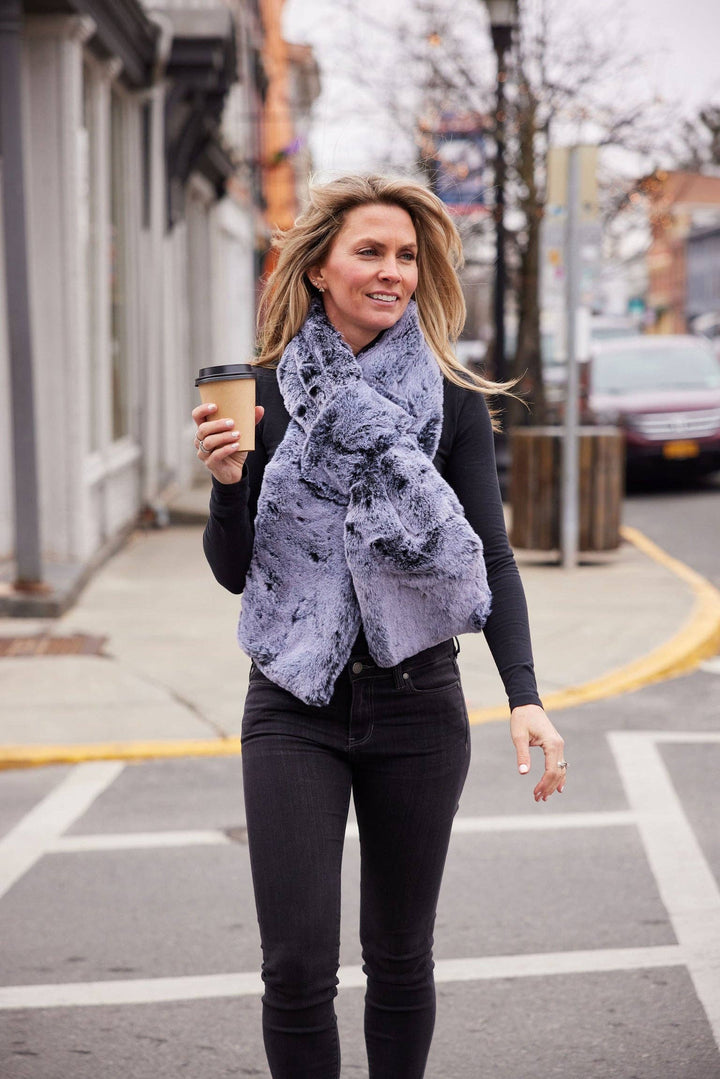 Camelia Fur Wrap Scarf