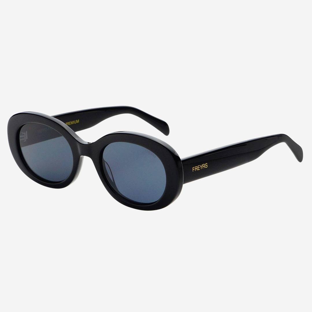 FREYRS Eyewear - Aria Acetate Womens Oval Sunglasses : Black