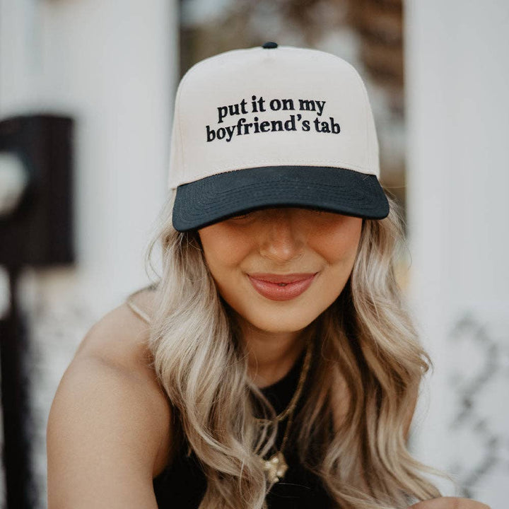 Boyfriend's Tab Hat-  Black and Tan