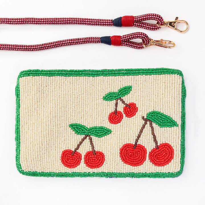 Leila Cherries Beaded Bag