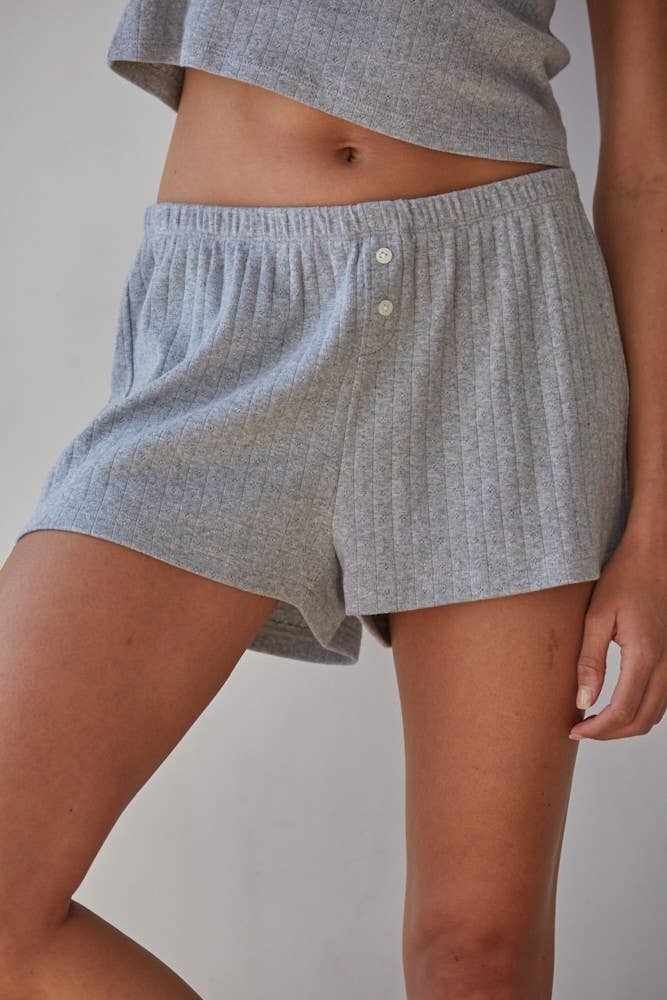Mona Pointelle Ribbed Shorts