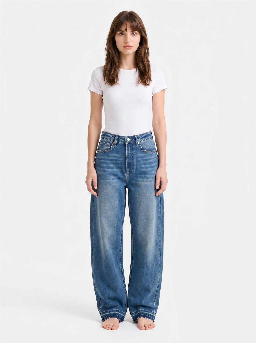 Darby Barrel Leg Denim - Vintage Wash