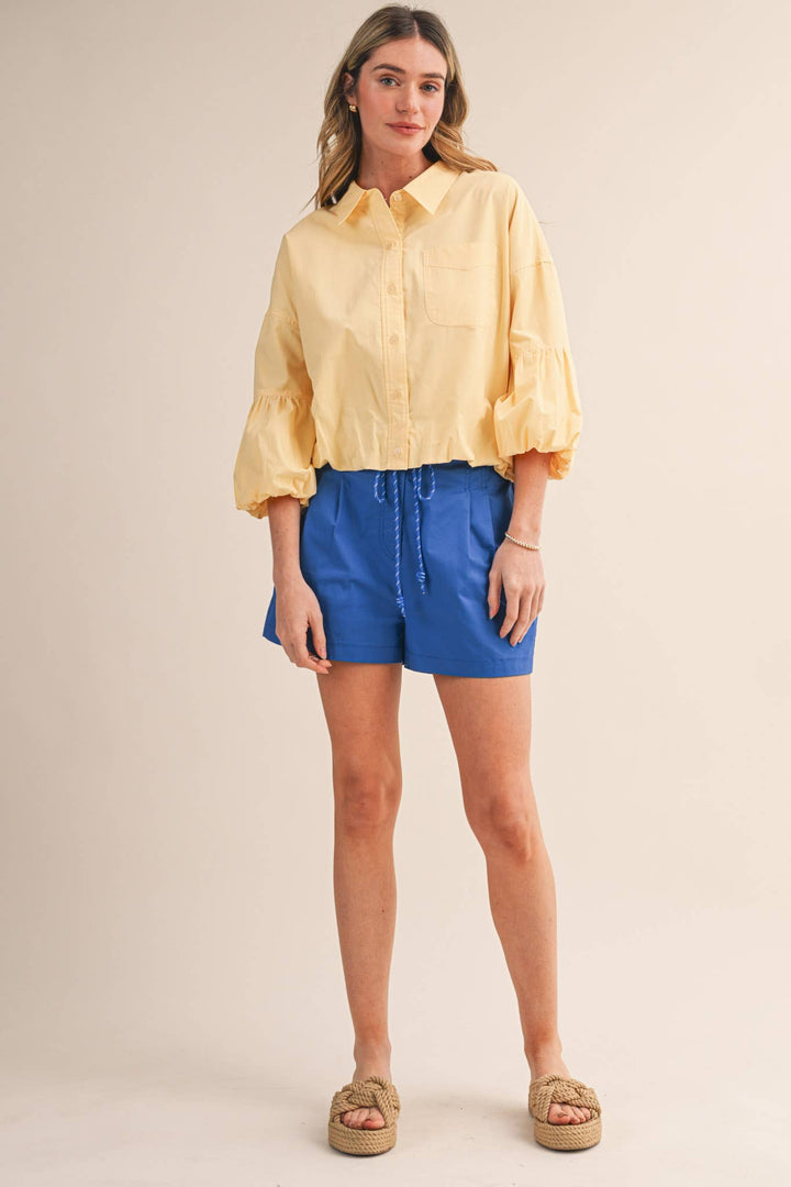 Perry Rope Trim Belt Shorts