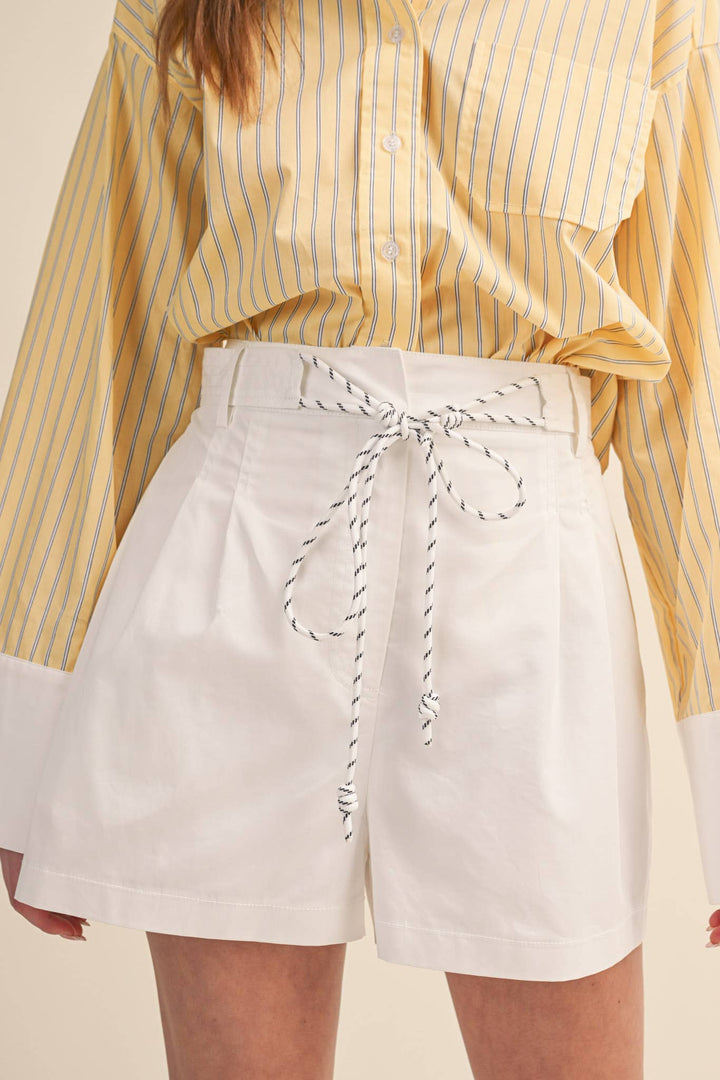 Perry Rope Trim Belt Shorts