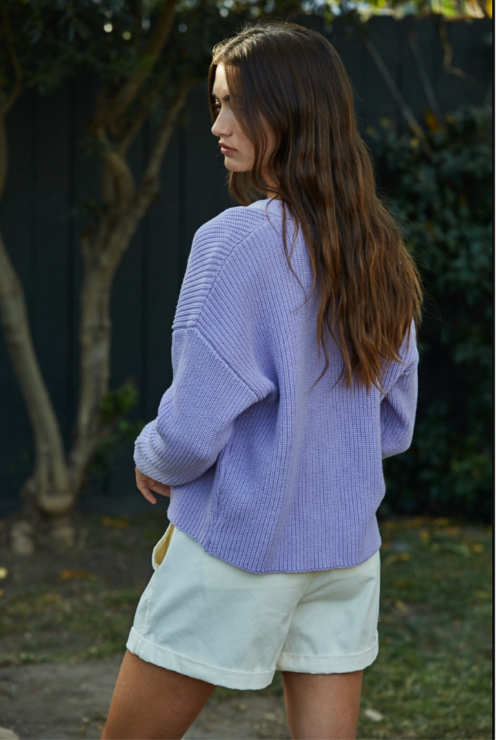 The Kacey Cardigan- Lavender